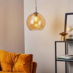 Lampada sosp Balls sfera vetro color ambra 30cm
