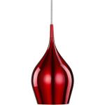 Lampadari scontati rossi in alluminio a goccia compatibile con E14 Searchlight 