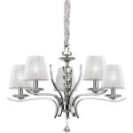 Lampadari classici bianchi in metallo compatibile con E14 Ideal Lux 