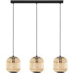 Lampadari neri in legno di bambù compatibile con E27 Eglo 