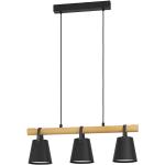 Lampadari industriali neri di legno compatibile con E27 Eglo 