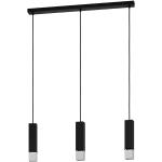 Lampadari industriali neri in acciaio compatibile con GU10 Eglo 
