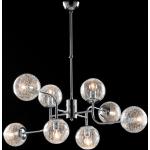 Lampadari moderni trasparenti in ferro a sfera compatibile con E14 