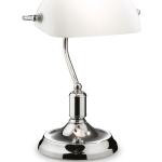 Lampade bianche di vetro da scrivania compatibile con E27 Ideal Lux 