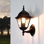Lanterna rustica da esterno Tirol antica stile retrò nera impermeabile IP44 E27 ideale per: cortile luce illuminazione ingresso giardino