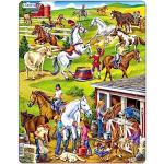 Puzzle incorniciati a tema cavalli per bambini cavalli e stalle da 50 pezzi 
