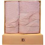 Asciugamani rosa antico 60x100 di spugna 2 pezzi da bagno Laura Biagiotti Laura 