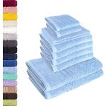 Asciugamani blu di spugna 10 pezzi da bagno 