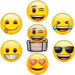 Sottobicchieri neri in marmo Emoji 