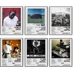 LBingbrother Poster con stampa artistica da parete di Kendrick Lamar con album musicale, stampa estetica su tela, stampa artistica da parete per camera da letto (20,3 x 25,4 cm, senza cornice)