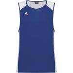 T-shirt scontate blu XL in poliestere senza manica da running per Uomo Le Coq Sportif 