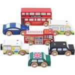 Modellini di legno autobus per bambini mezzi di trasporto Le toy van 