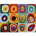 LegendArte - Stampa su tela - Prova Di Colore - Wassily Kandinsky - Quadro su Tela, Decorazione Parete cm. 50x70