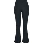 Pantaloni bootcut urban neri 5 XL taglie comode di cotone per Donna Urban Classics 