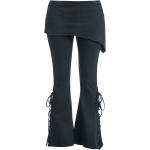 Pantaloni bootcut gotici neri 4 XL di cotone per Donna Gothicana 