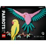 Adesivi murali rosa a tema pappagallo con animali Lego 
