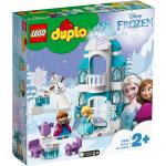 lego duplo - disney princess il castello di ghiaccio di frozen - lego 10899 set con luci,bamboline di elsa, anna e olaf anni 2+