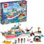 LEGO Friends Motoscafo di Salvataggio con Isola, Giocattoli per Bambini con le Mini-doll di Olivia, Andrea e Mia, più le Figure di Robot e Balena, 41381