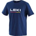 Magliette & T-shirt scontate blu XS di cotone mezza manica con manica corta per Uomo Leki 