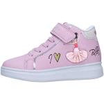 Sneakers alte larghezza E casual rosa numero 26 in similpelle per bambini Lelli Kelly 