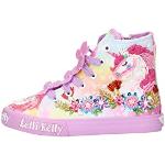 Sneakers alte larghezza E casual lilla per bambini Lelli Kelly 