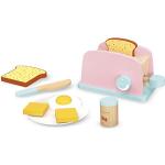 Leomark Tostapane colore pastello - Set da Cucina per bambini, Giocattolo educativo con Accessori, con toast burro e marmellata, coltello, uovo fritto e piatto
