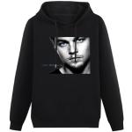 Leonardo Dicaprio Mens Funny Unisex Sweatshirts Graphic Print Hooded Black Sweater M