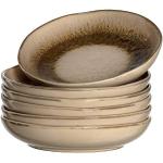 Servizi piatti beige in ceramica per 6 persone Leonardo 