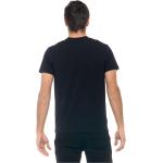 Magliette & T-shirt nere XL di cotone con scollo tondo mezza manica con scollo rotondo per Uomo Leone 