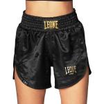 Pantaloni neri S di raso da kick boxing per Donna Leone 