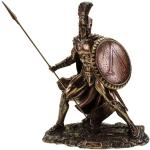 Leonidas with Shield and Spear Figurine Bronzed Feldherr Spartan by Veronese