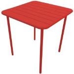Tavoli da giardino rossi in alluminio per 4 persone 