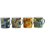 lesser and pavey Tazza in Ceramica | Van Gogh | Set di 4-12x8x9 cm Accessorio, Multicolore, 9 cm, 4 unità