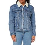 Giacche jeans scontate blu L taglie comode di eco-pelliccia sostenibili per Donna Levi's 