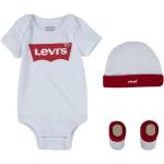 Levi's Classic Batwing Infant Hat Bodysuit Bootie Set 3Pc, Tutina per bambino e neonato Unisex - Bimbi 0-24, Bianco (White), 6-12 mesi
