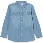Camicie vintage blu 15/16 anni di cotone con perline manica lunga per bambini Levi's Barstow western 