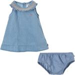 Pantaloni & Pantaloncini scontati blu 18 mesi in denim senza manica per bambina di Dressinn.com 