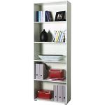 Libreria modulare elegante ufficio studio cinque vani bianco LB2886 L70h197p30