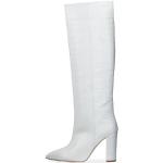 Stivali larghezza E casual bianchi numero 39 di gomma antiscivolo per l'inverno con tacco per Donna 
