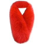 Scaldacollo eleganti rossi di eco-pelliccia per Donna 