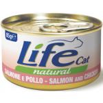 LIFE CAT NATURAL SALMONE CON POLLO 85 GR.