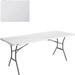 Tavolini bianchi Taglia unica in HDPE pieghevoli Lifetime 