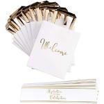 Lillian Rose - Set di borse di benvenuto per matrimonio, con fascia, 22,9 x 190,5 cm, colore: Bianco