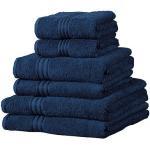 Linens Limited Supreme - Serie di 6 asciugamanini in Cotone Egiziano 100%, Blu Navy