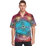 Camicie hawaiane etniche multicolore S in poliestere traspiranti per Uomo 