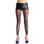 LissKiss Black Tiger With Lace Trim Footless Fishn