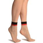 LissKiss Nude With Black Polka Dots & Red Stripe T
