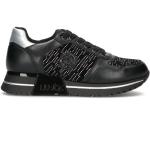 Sneakers stringate larghezza E scontate eleganti nere numero 35 in tessuto con stringhe per Donna Liu Jo 