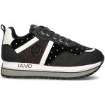 Sneakers larghezza E scontate nere numero 28 in tessuto con stringhe per bambini Liu Jo 