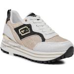Sneakers larghezza E nere numero 36 di gomma con paillettes platform per Donna 